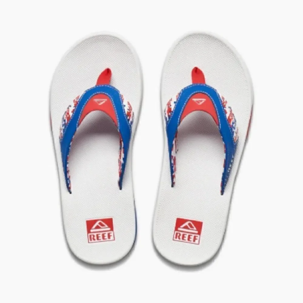 Reef Men's Fanning - Patriotic Red/White/Blue 10 NWT IN PACKAGE